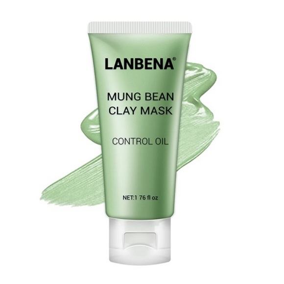 NWT LANBENA Mung Bean Detoxifying Clay Face Mask Deep Cleaning Shrinks Pores - Picture 1 of 4
